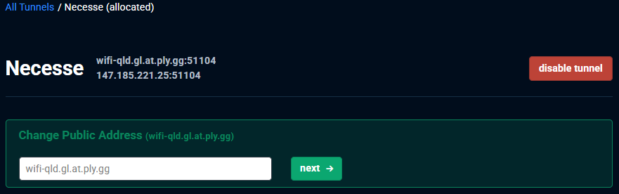 Necesse tunnel config, 2